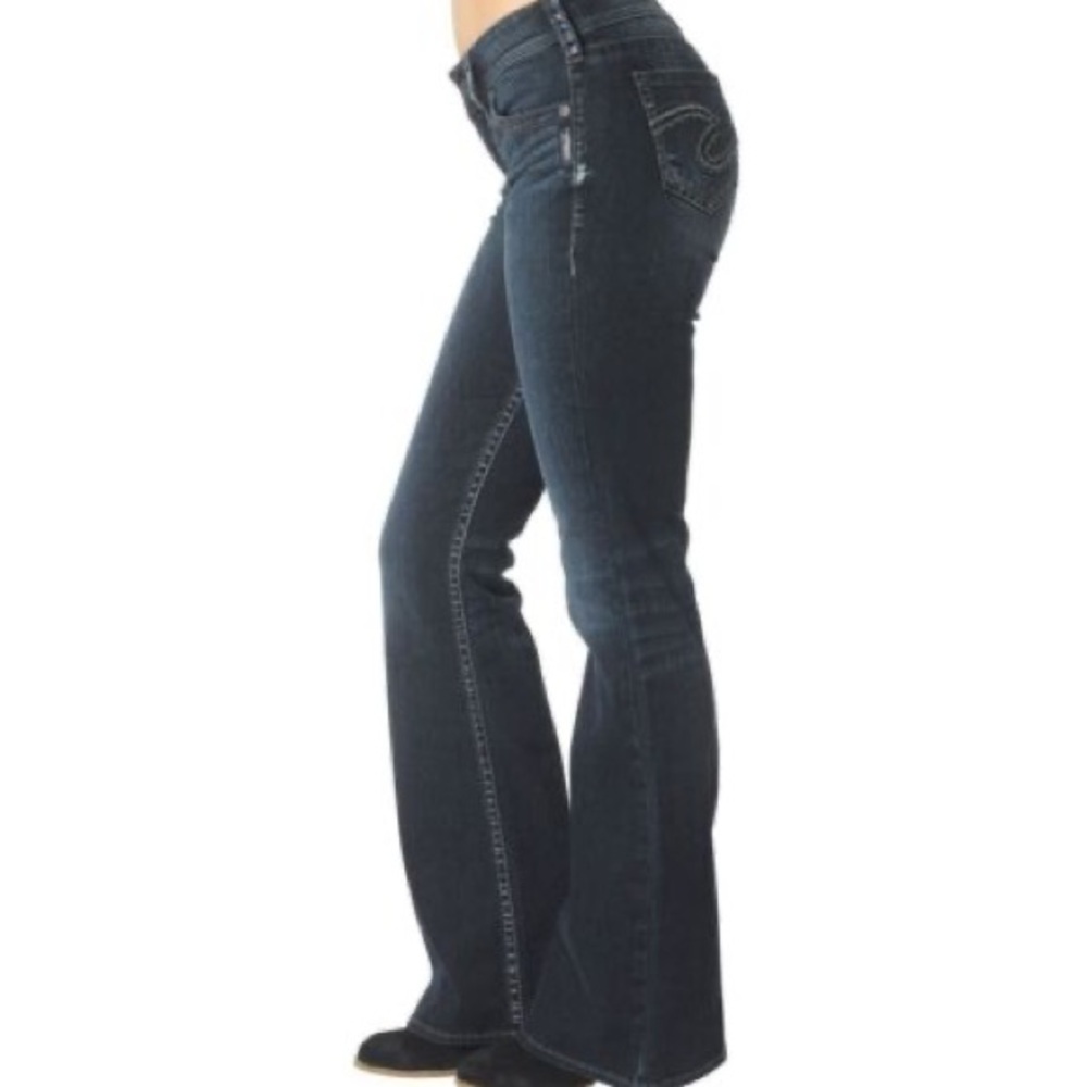Silver “Dawson” Dark Wash Mid Rise Western Cowgirl Denim Jean Size 20/32